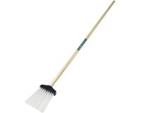 7x1.5 White Nylon Flick Broom With Handle"