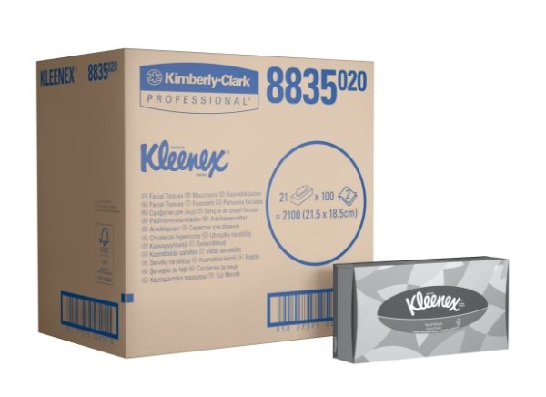 Kleeenex Facial Tissue 186mm x216mm 2ply x 21pks x 100shts
