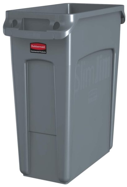 Rubbermaid Slim Jim with Venting Channels Grey – 60L