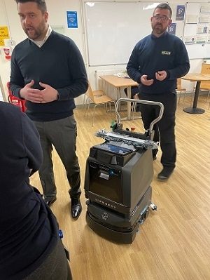 Demonstration of the R3 Cobotic Vacuum Cleaner