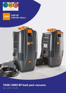 Aero Back Pack Vacuum Brochure