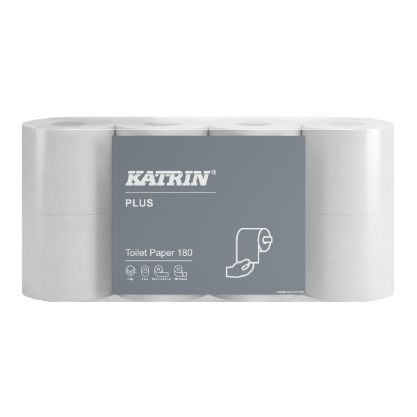 Katrin Plus Toilet Paper Roll 180 Sheets 3-Ply