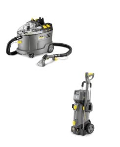 KARCHER HD 4/11 & PUZZI 9/1  WITH FREE EXTRA BATTERY