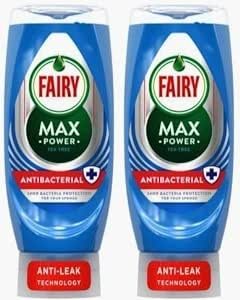 Fairy Max Power Antibacterial Washing Up Liquid (2 x 640ml)